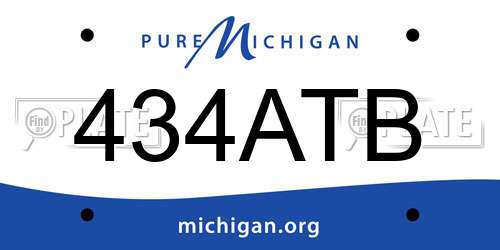 434ATB Michigan License Plate