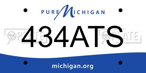 434ATS Michigan License Plate