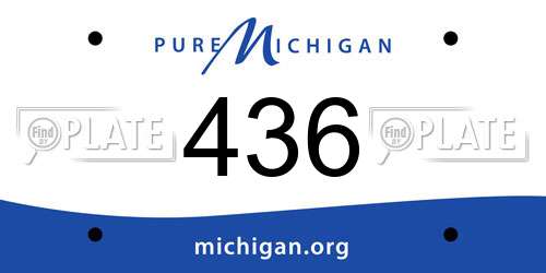 436 Michigan License Plate