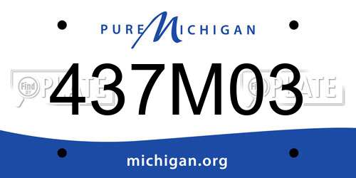 437M03 Michigan License Plate