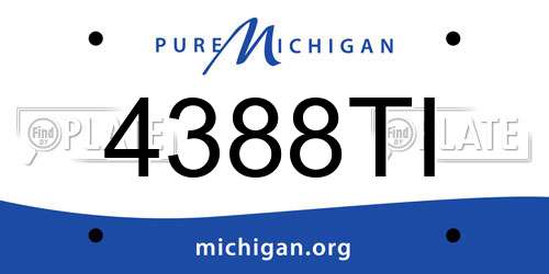 4388TI Michigan License Plate