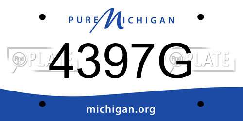 4397G Michigan License Plate