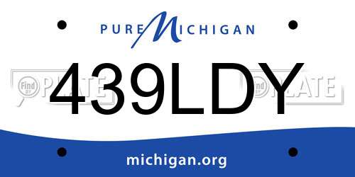 439LDY Michigan License Plate