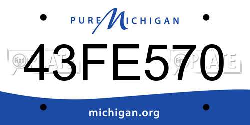 43FE570 Michigan License Plate