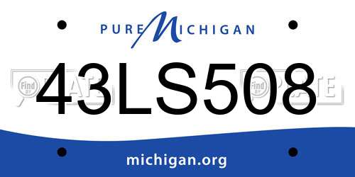 43LS508 Michigan License Plate