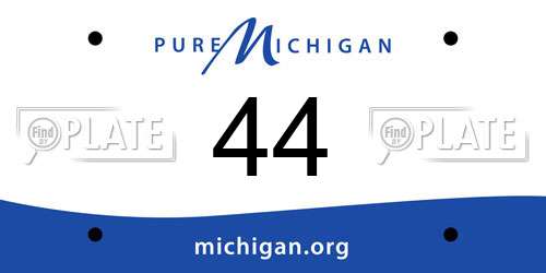 44 Michigan License Plate