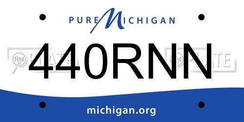 440RNN Michigan License Plate