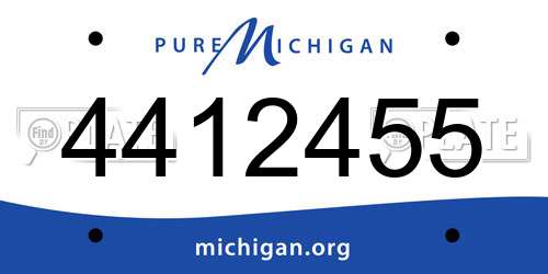 4412455 Michigan License Plate