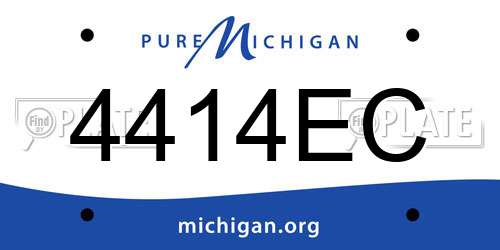 4414EC Michigan License Plate