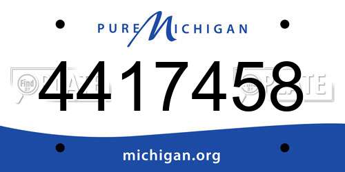 4417458 Michigan License Plate