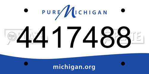 4417488 Michigan License Plate
