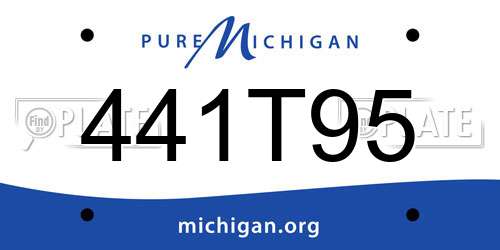 441T95 Michigan License Plate