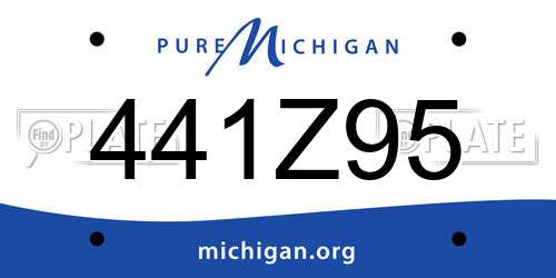 441Z95 Michigan License Plate