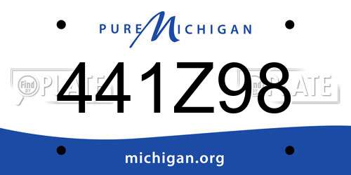441Z98 Michigan License Plate
