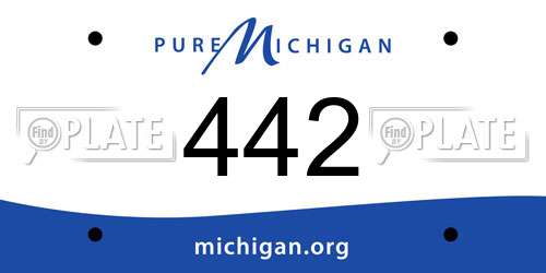 442 Michigan License Plate