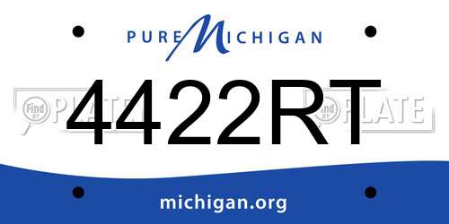 4422RT Michigan License Plate