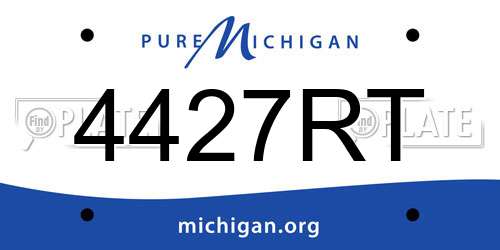4427RT Michigan License Plate