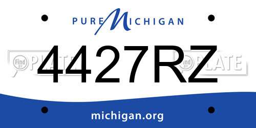 4427RZ Michigan License Plate