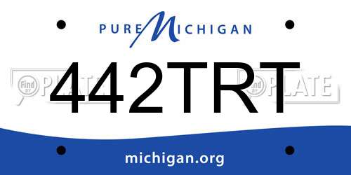 442TRT Michigan License Plate