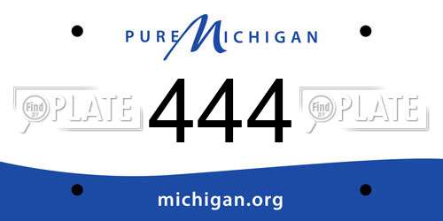 444 Michigan License Plate