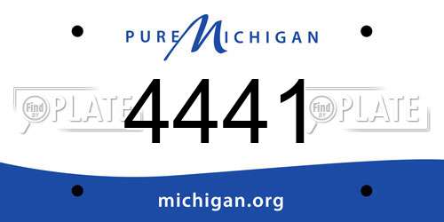 4441 Michigan License Plate