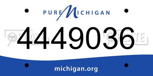 4449036 Michigan License Plate