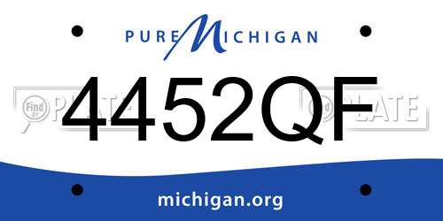4452QF Michigan License Plate