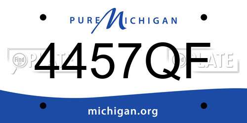 4457QF Michigan License Plate