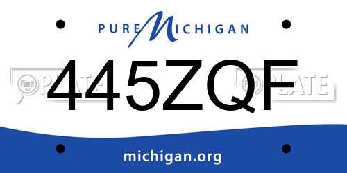 445ZQF Michigan License Plate