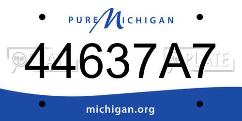 44637A7 Michigan License Plate