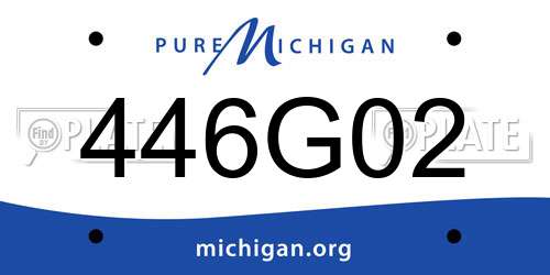 446G02 Michigan License Plate
