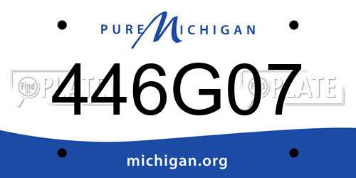 446G07 Michigan License Plate