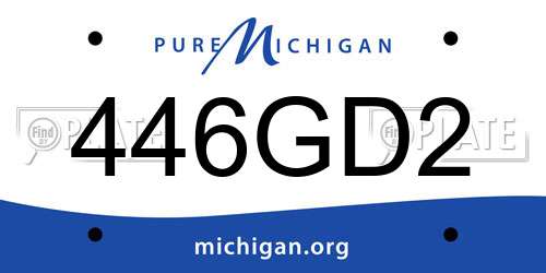446GD2 Michigan License Plate
