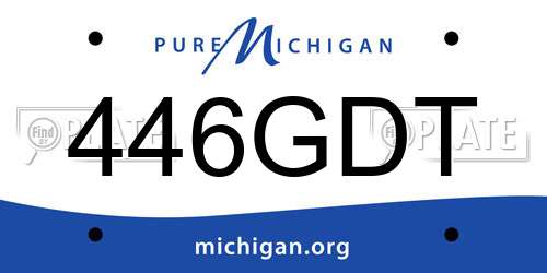 446GDT Michigan License Plate