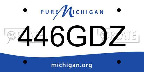 446GDZ Michigan License Plate