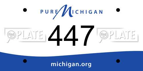 447 Michigan License Plate