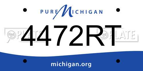 4472RT Michigan License Plate
