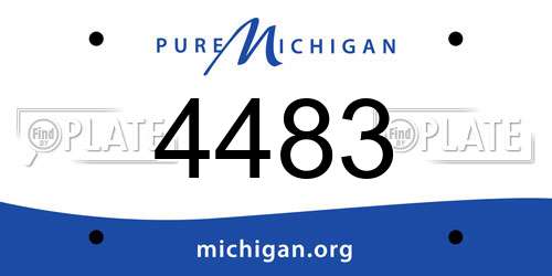 4483 Michigan License Plate