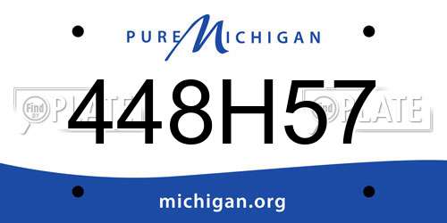 448H57 Michigan License Plate