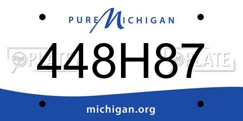 448H87 Michigan License Plate