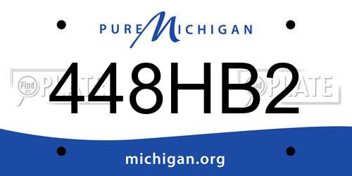 448HB2 Michigan License Plate