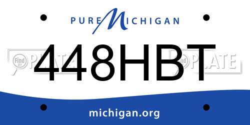 448HBT Michigan License Plate