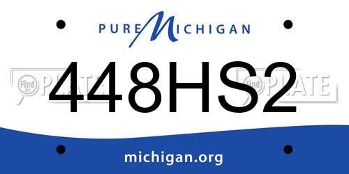 448HS2 Michigan License Plate