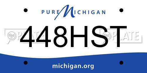 448HST Michigan License Plate