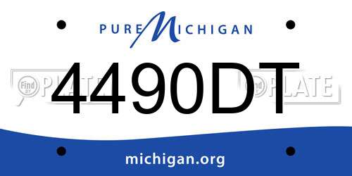 4490DT Michigan License Plate
