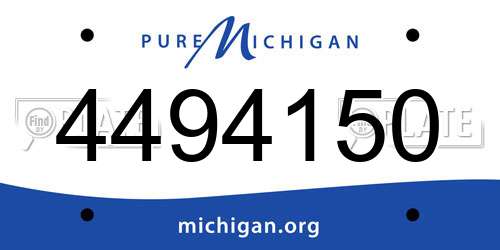 4494150 Michigan License Plate