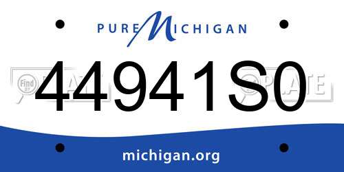 44941S0 Michigan License Plate