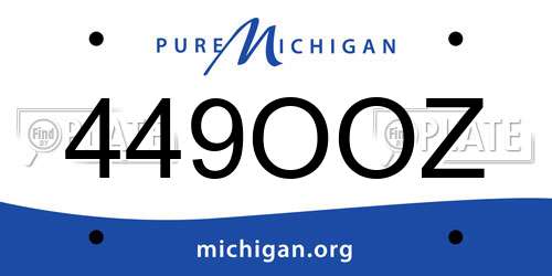 449OOZ Michigan License Plate