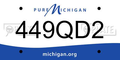 449QD2 Michigan License Plate
