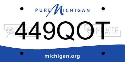 449QOT Michigan License Plate